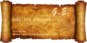 Göltl Edvina névjegykártya